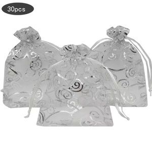 30pcs sheer organza favor bags